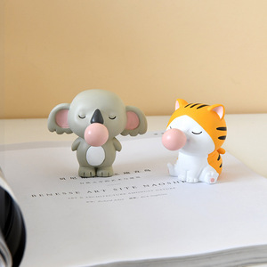 Bubble Blowing Animal Figurines Resin Decor Home Office Desk Gift Handmade Craft - Product Image 2