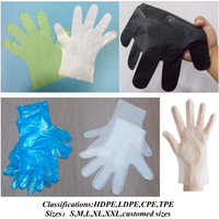 Gants jetables résistants et imperméables, fins, en plastique, personnalisables pour usage domestique, services OEM disponibles