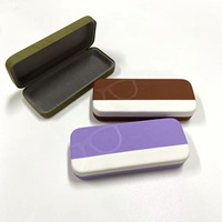 Étuis rigides pour lunettes en cuir rectangulaires de haute qualité avec logo personnalisé pour le rangement des lunettes