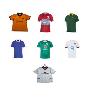 Groothandel Ademend Rugby Tenue Short en Snel Droogende V-hals Shirts voor Heren - Product Image 1