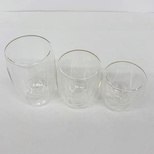8oz 12oz 15oz Pre-drilled Double Wall Stemless <b>Red</b> Wine Glasses Snow Globe Round Clear Glass Tumbler Cup for DIY <b>Glitter</b> - Product Image 3