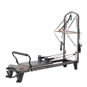 Lit de Pilates en aluminium de qualité stable avec tour de demi-trapèze et rail coulissant complet, reformer avec tour à vendre - Product Image 2