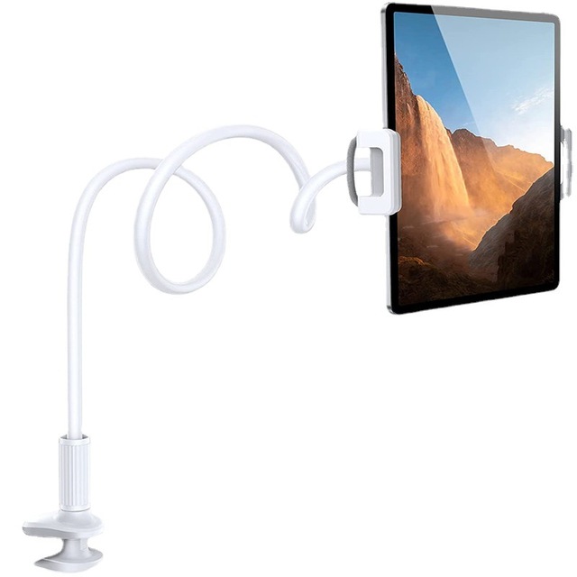Phone Holder Bed Gooseneck Mount Cell Phone Clamp Clip for Desk Flexible Long Arm Lazy Bracket Overhead Tablet PC Stand