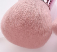 Pinceau de maquillage cosmétique pour visage rose, échantillon gratuit, ensemble, étiquette privée, kabuki, 1 pièce