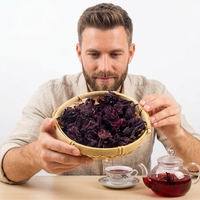 Bunga Hibiscus Roselle Kering Premium, Teh Mawar untuk Diet, Dapat Dimasukkan untuk Membuat Teh & Minuman, Kemasan Besar