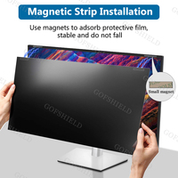 Venta al por Mayor de Fábrica, 24 Pulgadas 180 °   Filtro de Privacidad Magnético para Monitor, Protector de Pantalla Anti-Espía, Anti-Reflejos, Película Bloqueadora de Luz Azul
