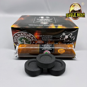 100 Pezzi/Scatola Carbonella Nera Rotonda in Legno di Frutta per Narghilè - Accessori Narghilè all'Ingrosso - Product Image 1