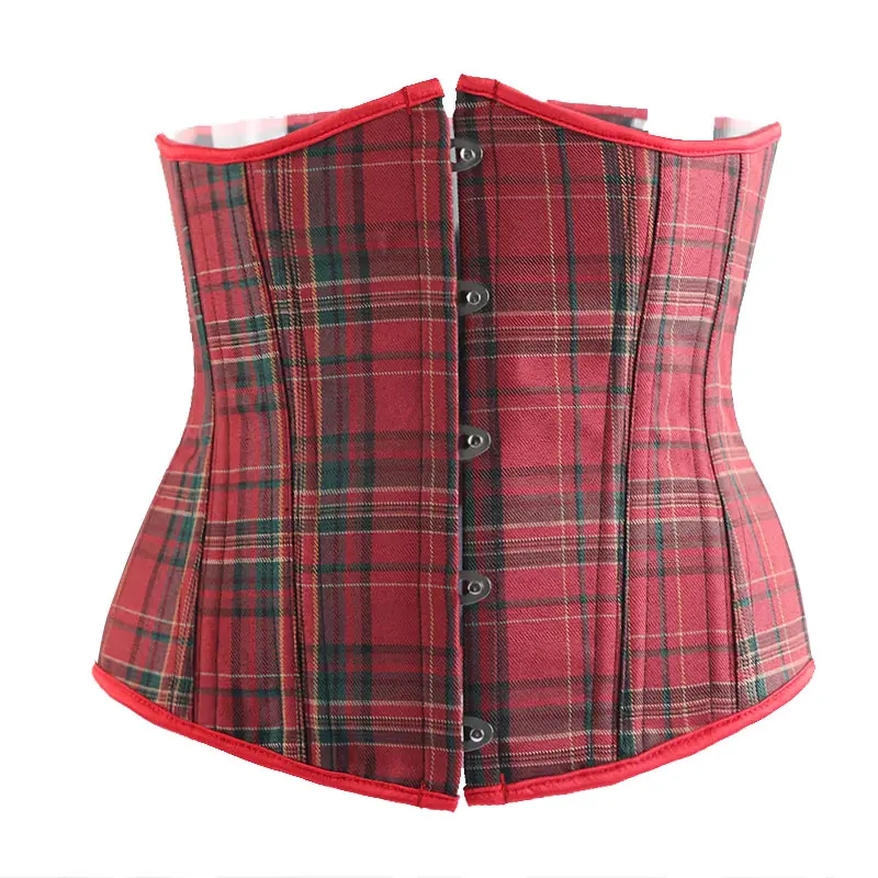 Espartilho modelador de cintura vermelho, corset adesivo de 24 aço para mulheres