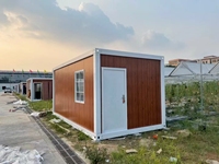 Maison modulaire à deux étages en conteneur, structure en acier imperméable, maison préfabriquée pliable pour logement temporaire des travailleurs