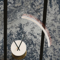Horloge Murale Analogique à Quartz Moderne et Simple, Design Créatif Transparent 3D en Acrylique et Bois, Décoration Murale Simple Face pour Salon