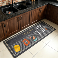 Tapis de sol de cuisine en diatomite antidérapant, absorbant, séchage rapide, imprimé, pour l'aire de l'évier