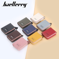 Dompet Koin Warna Permen Baellerry Langsung dari Pabrik, Minimalis, Bahan Kulit PU, Tempat Kartu Kredit untuk Wanita