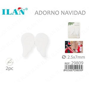 Ornamento natalizio con ali di Babbo Natale 2,5x7 mm, 2 pezzi, per decorazioni natalizie - Product Image 3