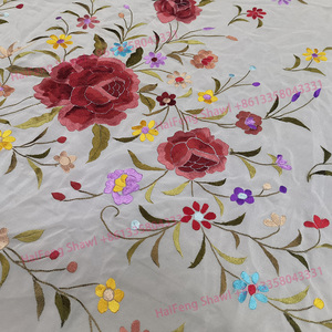 अमेरिकी महिलाओं यूरोप इटली स्पेनिश महिला कशीदाकारी दुपट्टा शॉल - Product Image 1