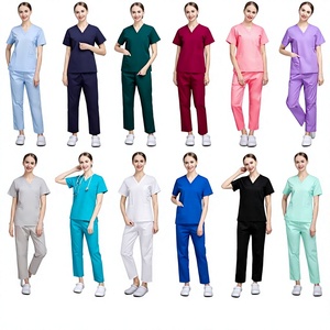 Ensemble de tenues médicales unisexe en toile premium extensible 4 directions, style jogger, multipoches, tendance, pour infirmières et personnel hospitalier, vente en gros - Product Image 3
