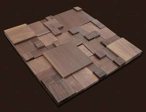 Pannelli in Legno 3D Decorativi per Pareti, Rivestimento Interno in Legno, Pannellatura per Interni, Piastrelle a Mosaico - Product Image 2