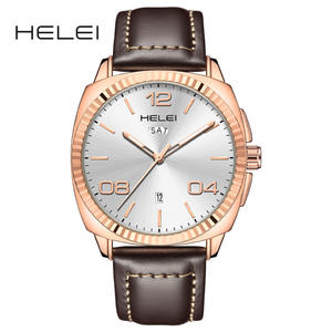 Montre pour homme authentique transfrontalière, mode, quartz, bracelet en cuir, affichage du calendrier et de la semaine - Pièces - Product Image 5