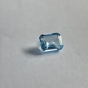 Achthoek Emerald Cut Sky Blue Topaz Kleur Natuurlijke Blauwe Saffier Edelsteen Voor Sieraden