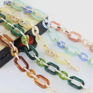 ZONESIN Customizable Multicolor Plastic Bag Hanger Acrylic Resin Chain Strap