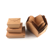 500ml 750ml 1000ml 1300ml Conteneur de bol d'emballage de salade jetable pour sac en papier à salade