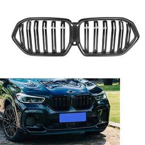 Grille centrale de pare-chocs avant en fibre de carbone sèche à double lamelles pour Bmw 2020 2021 <span class=keywords><strong>2022</strong></span> 2023 X6 G06 X6M Grill - Product Image 1