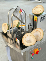 Machine commerciale automatique à peler les noix de coco vertes – Éplucheuse automatique de noix de coco – Machine à retirer la peau des noix de coco