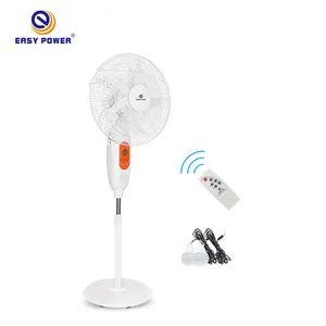 Fans Manufactory 16V 18 Inch Remote Control Stand Fan With USB Nightlight LED Solar Fan Rechargeable Long Working