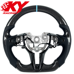 Volant personnalisé en fibre de carbone et cuir véritable pour Hyundai Elantra N, i30N, i20N, Veloster, Kona, Sonata - Accessoires intérieurs - Product Image 1