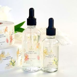 Étiquettes transparentes semi-imperméables pour bouteilles, étiquettes pour pots cosmétiques, autocollants avec logo transparent, impression personnalisée, autocollant transparent - Product Image 1