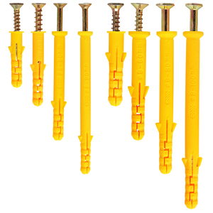 Anclajes de Expansión de Plástico Amarillos Pequeños, Tornillos para Gabinetes de Pared M6 M8 M10 - Product Image 5