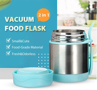Gourde isotherme portable en acier inoxydable 304 de 300 ml avec cuillère, isolation thermique 6-12 heures, pour la rentrée scolaire