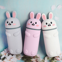 Étui à crayons et porte-stylos pour filles et garçons, jolie trousse à crayons en silicone souple, avec fermeture éclair, pour les fournitures scolaires des enfants