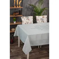 Nappe de table rectangulaire en coton imprimé, grand format, imperméable, anti-adhésive, résistante aux liquides et sans plis, dimensions 160x220