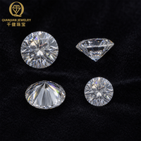 Lâche Moissanite 1Carat D Couleur 6.5mm Diamètre VVS1 Clair Excellente Coupe 6A Qualité Blanc GRA Certificat DIY Bijoux