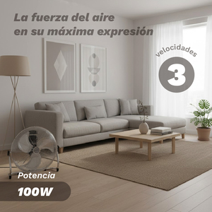 Ventilatore Industriale da Pavimento Grunkel 18 Pollici 100W 3 Velocità con Pale in Metallo - Product Image 2