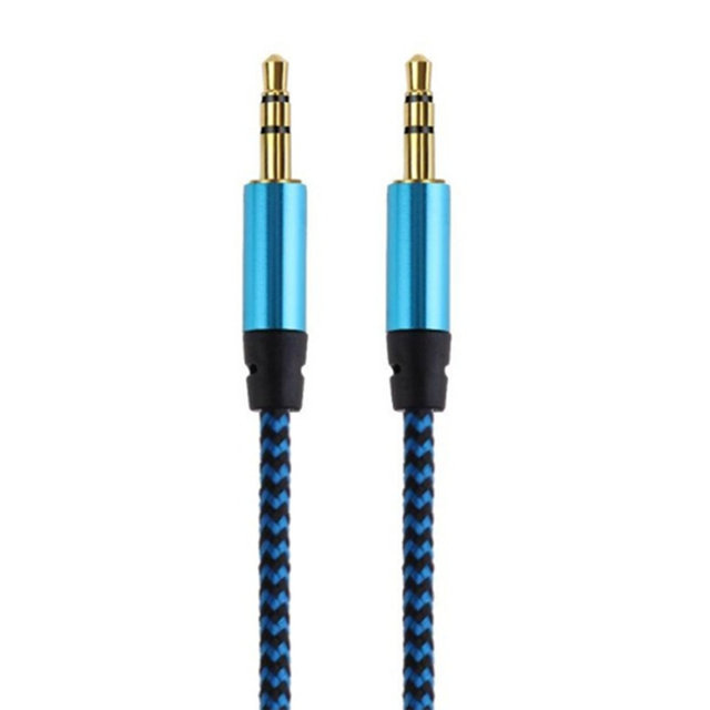 AUX Hi-Fi Sound 3.5mm TRS Auxiliary Audio Cable Nylon Braided Cord for Car, Home Stereo, Speaker, Headphone New Design