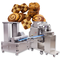 Machine à biscuits automatique bicolore commerciale 220V, machine à fabriquer des biscuits, ligne de production 20-120 pièces/min