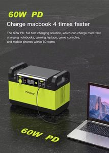 Piforz LiFePO4 Portable Power Station 1000W 3500+ Cycles <b>Solar</b> Generator Energy Storage - Product Image 6