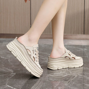 Nouvelles chaussures d'été pour femmes W3663, petites chaussures <span class=keywords><strong>blanches</strong></span> creuses, chaussures décontractées confortables pour femmes, chaussures à talon compensé - Product Image 1