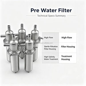 Boîtier de filtre à eau domestique en acier inoxydable de 10 pouces, manuel, pour usage extérieur, 3 étapes, transparent, sanitaire - Product Image 5