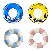 Bouée gonflable mignonne en forme de donut, motif fruits en PVC, pour la plage et la piscine, pour adultes et enfants, idéale pour les fêtes aquatiques estivales