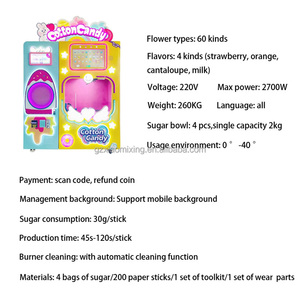 Tự Động Kẹo Bông Máy Bán Hàng Tự Động Tiếng Anh Ngôn Ngữ Kim Loại Xây Dựng Đồng Xu/Hóa Đơn Thẻ Tín Dụng Chấp Nhận 1-Năm Hoạt Động Trò Chơi - Product Image 5