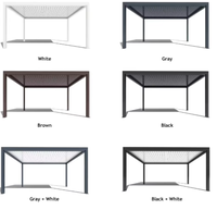 Pergola à toit à lamelles en aluminium sur mesure pour patio résidentiel, bord de piscine et zones de repas en plein air