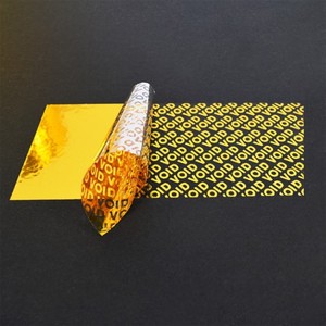 Etiqueta Adhesiva Personalizada a Prueba de Manipulación, Etiqueta VOID Dorada, Rollo de Cinta de Seguridad para Etiquetas - Product Image 5