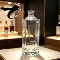 Bouteille en verre extra blanc de qualité supérieure 500 ml, super flint haute transparence pour emballages de boissons et cosmétiques de luxe
