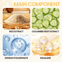 Crème Contour des Yeux OEM à l'Extrait de Riz, Concombre, Collagène et Acide Hyaluronique – Hydratant Raffermissant, Réparateur Cernes et Éclaircissant