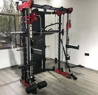 Cable cruzado de construcción de cuerpo en casa, jaula de energía multifuncional, estante de sentadillas con máquina de entrenamiento de levantamiento de pesas, gimnasio, herrero, novedad