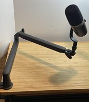 Bras de micro en aluminium rotatif AS17S avec gestion de câbles intégrée pour podcast, diffusion en direct, interview en ligne et animation