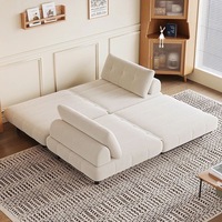 Canapé-lit convertible en velours, moderne et luxueux, en bois, pour salon et chambre, petit, doux, inclinable, pliable en forme de L, mobilier individuel