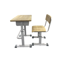 Nouveau modèle de bureau et chaise pliables durables pour élèves du primaire, ensemble d'étude confortable en métal pour enfants, design moderne